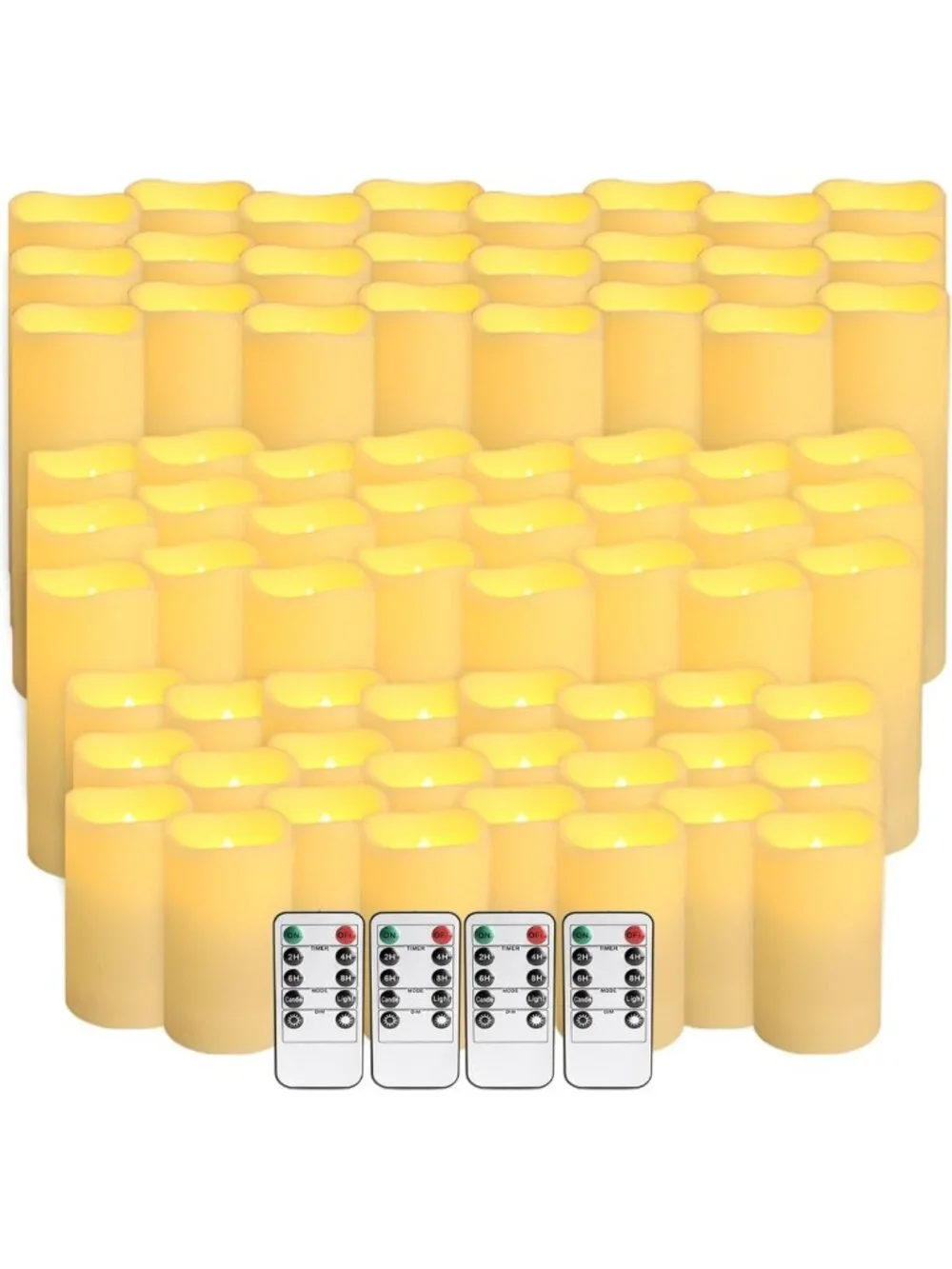 72-Pack Remote Control LED Flameless Candles - Ideal for Home Decor & Events